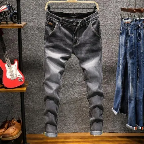 Stretchy ripped jeans mens fashion