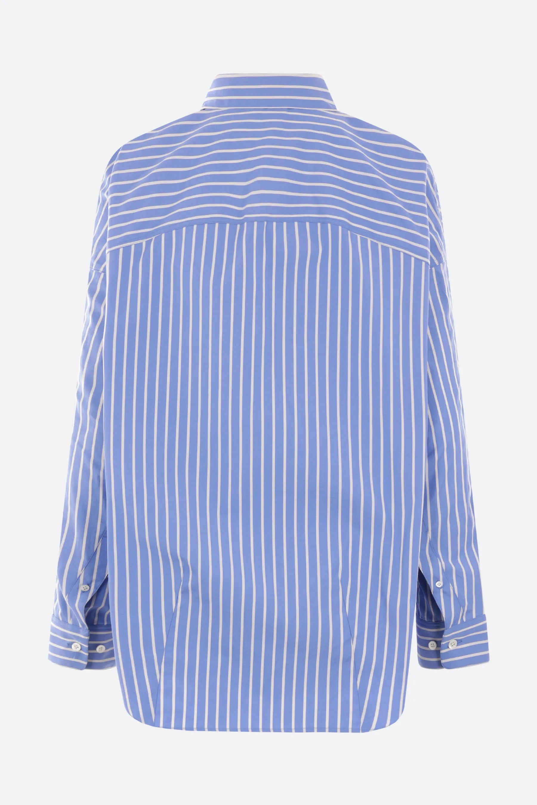 striped poplin oversized shirt