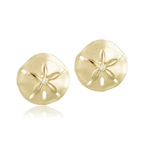 Sunset Sand Dollar Stud Earrings