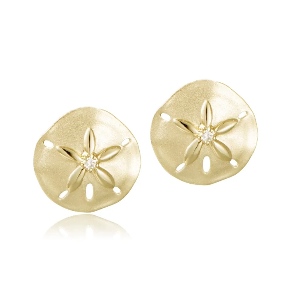 Sunset Sand Dollar Stud Earrings