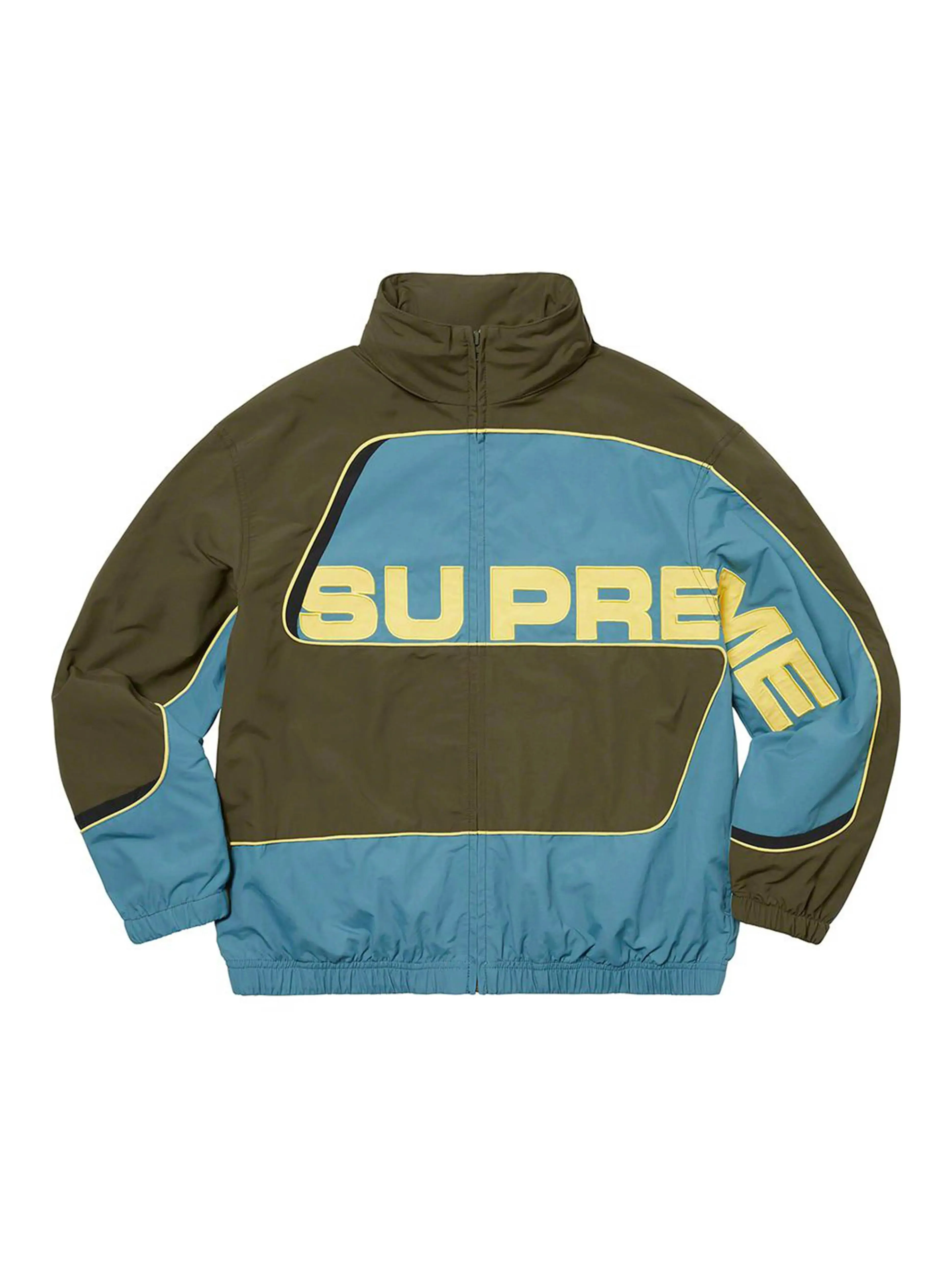 Supreme S Paneled Track Jacket Olive [FW21]