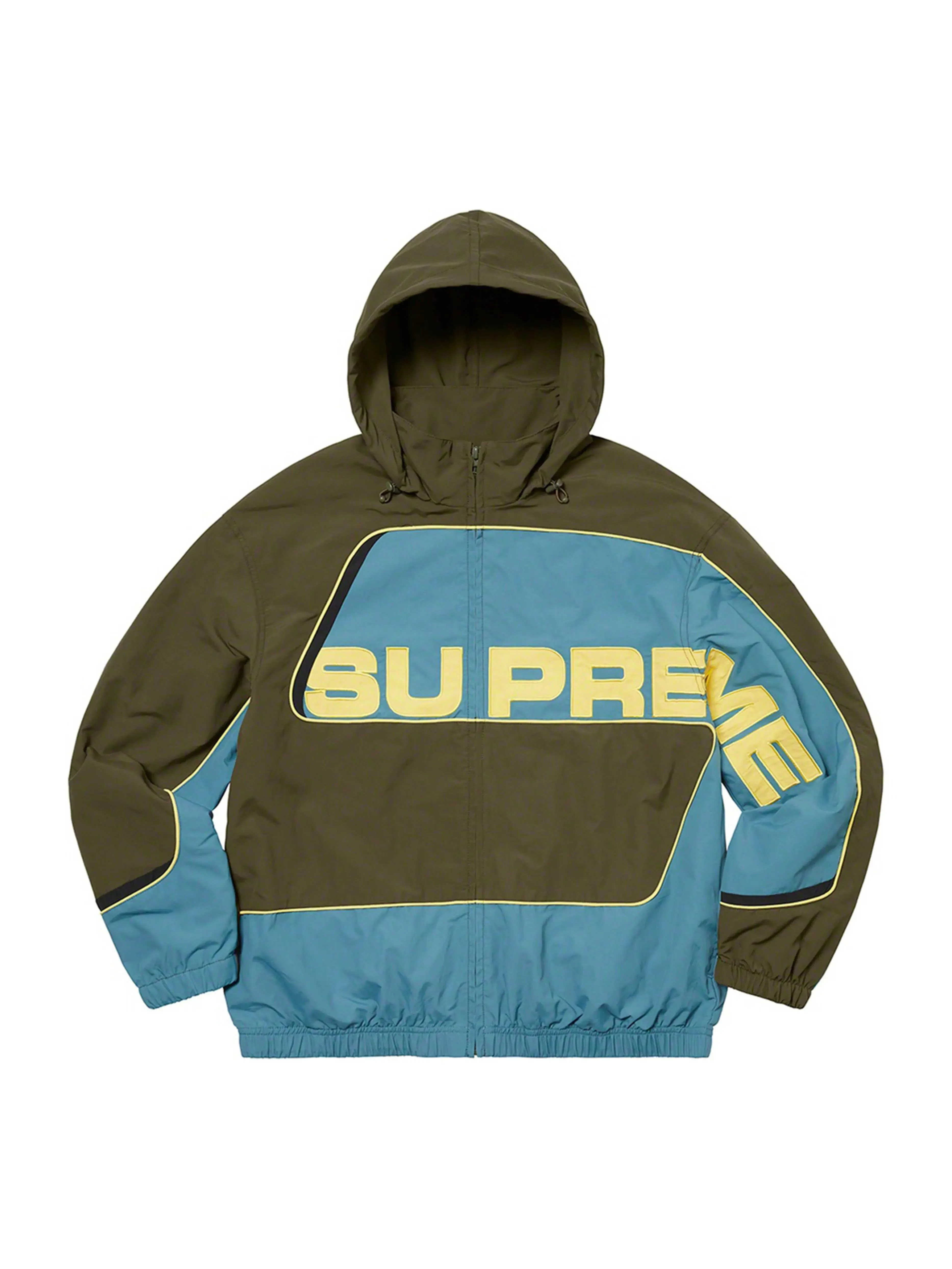 Supreme S Paneled Track Jacket Olive [FW21]