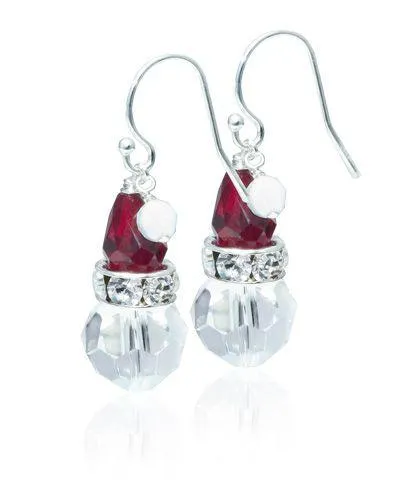 Swarovski Christmas Holiday Kits - Santa Earrings