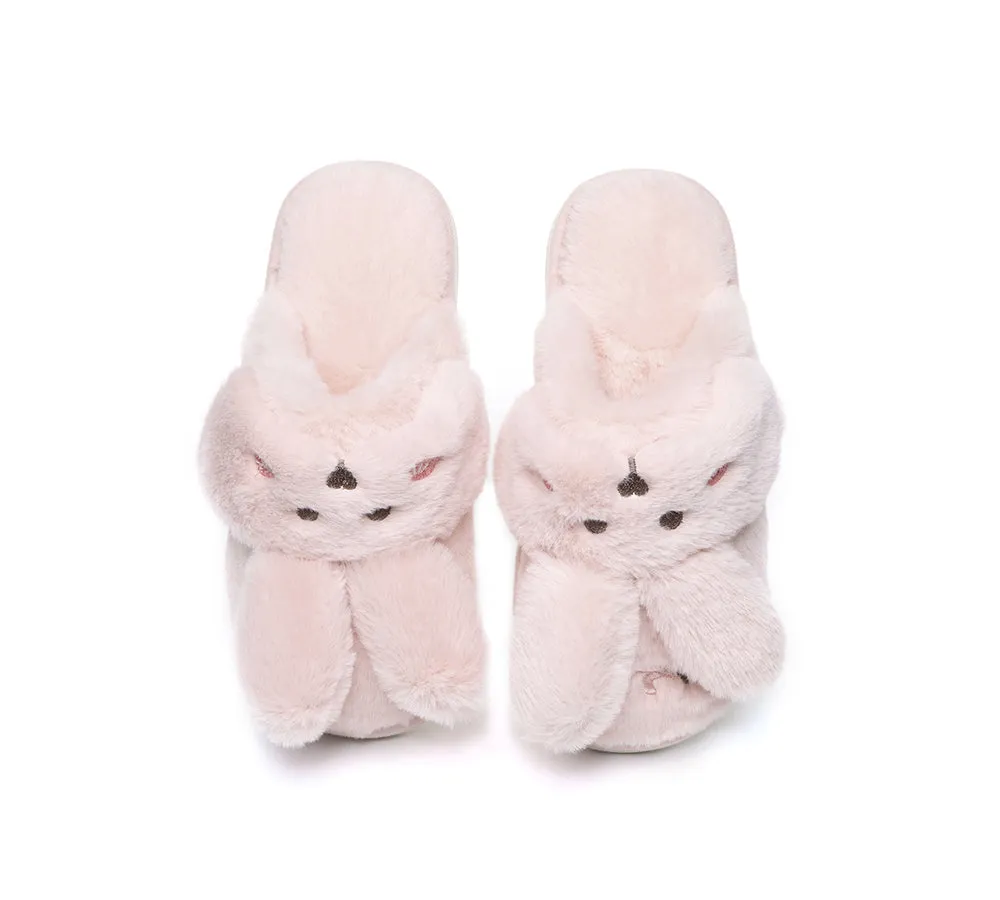 TARRAMARRA Ultra Plush Bunny Strap Slippers