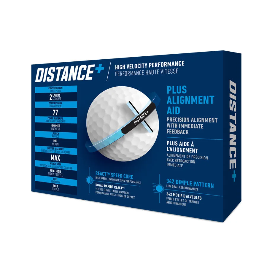 TaylorMade Distance  Golf Balls White (1-Dozen)