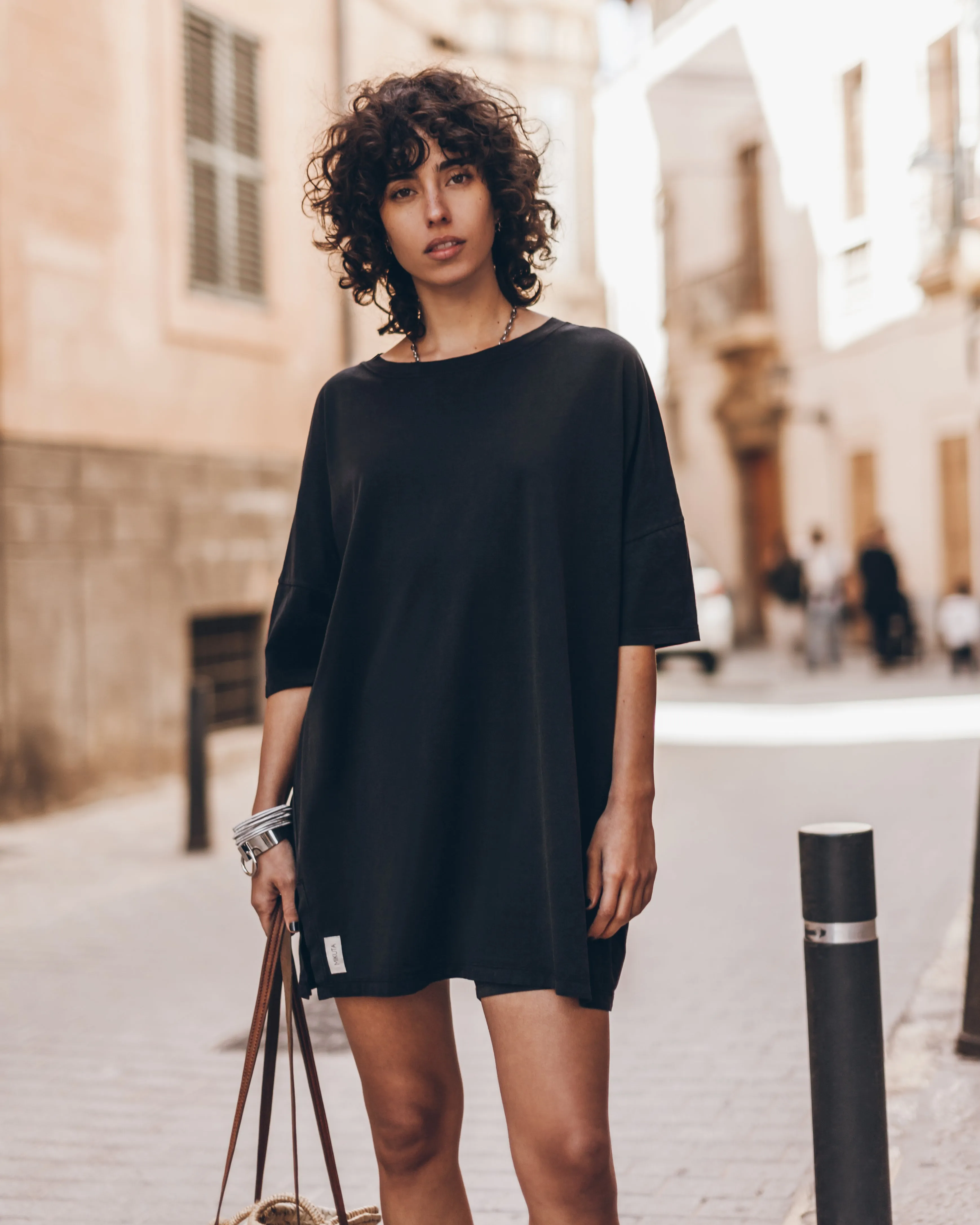 The Dark Short Loose T-Shirt Dress