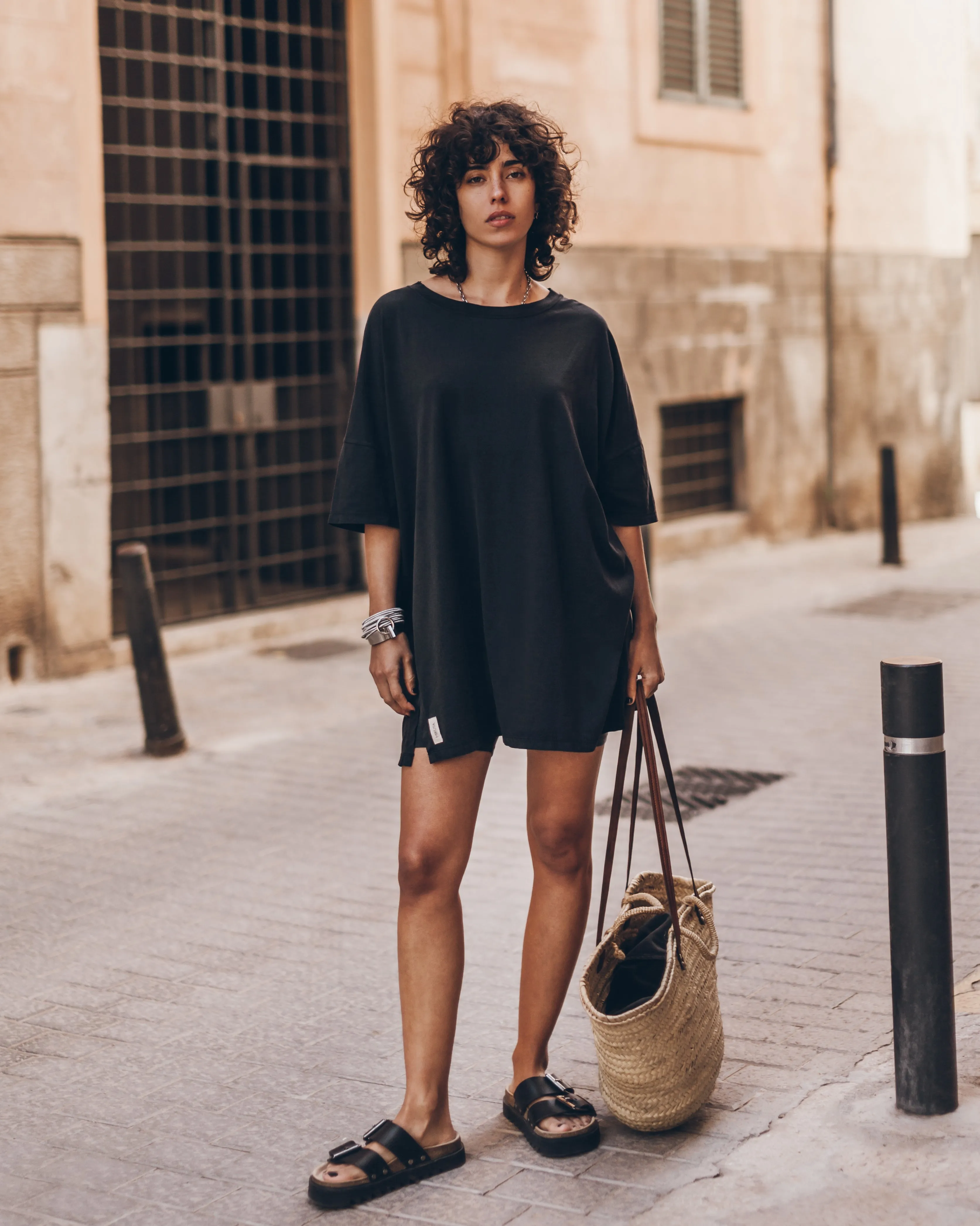 The Dark Short Loose T-Shirt Dress