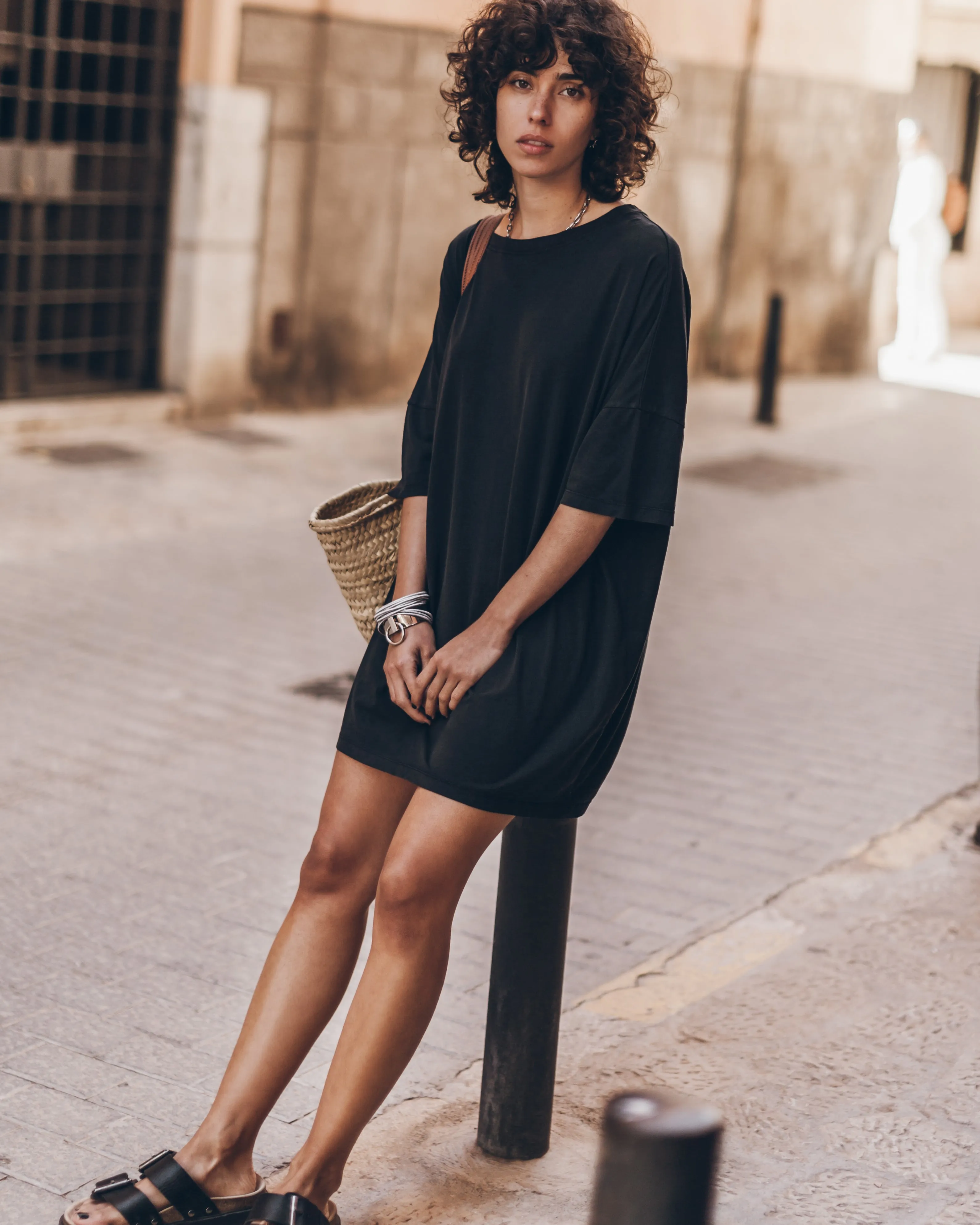 The Dark Short Loose T-Shirt Dress