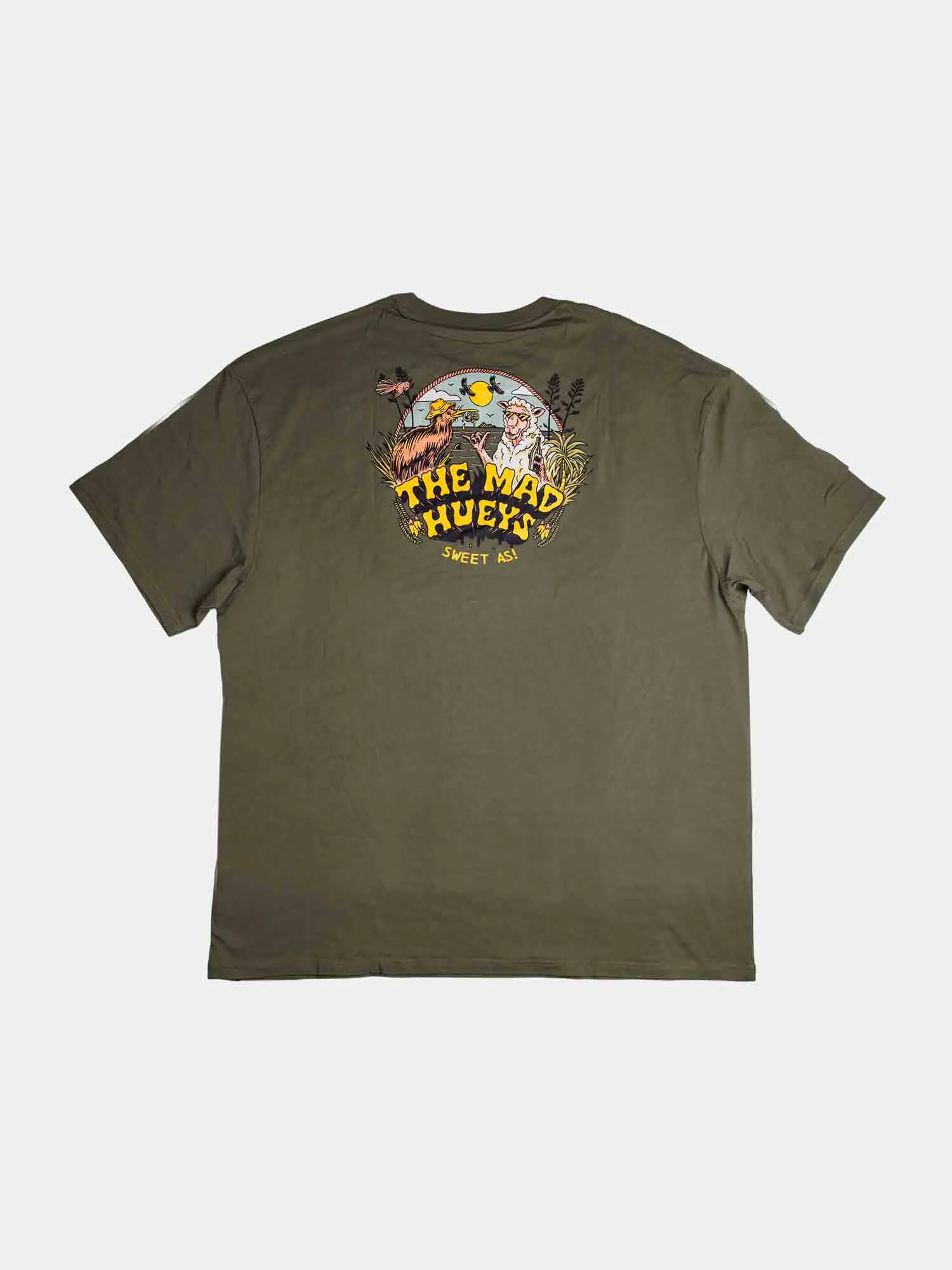 The Mad Hueys Sweet As NZ Tee - Olive