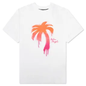 The Palm Classic Tee - White/Fuchsia