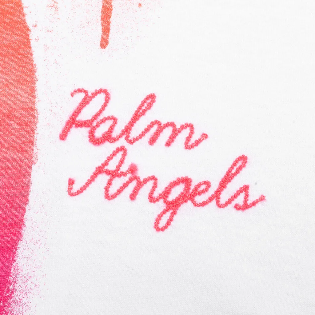 The Palm Classic Tee - White/Fuchsia