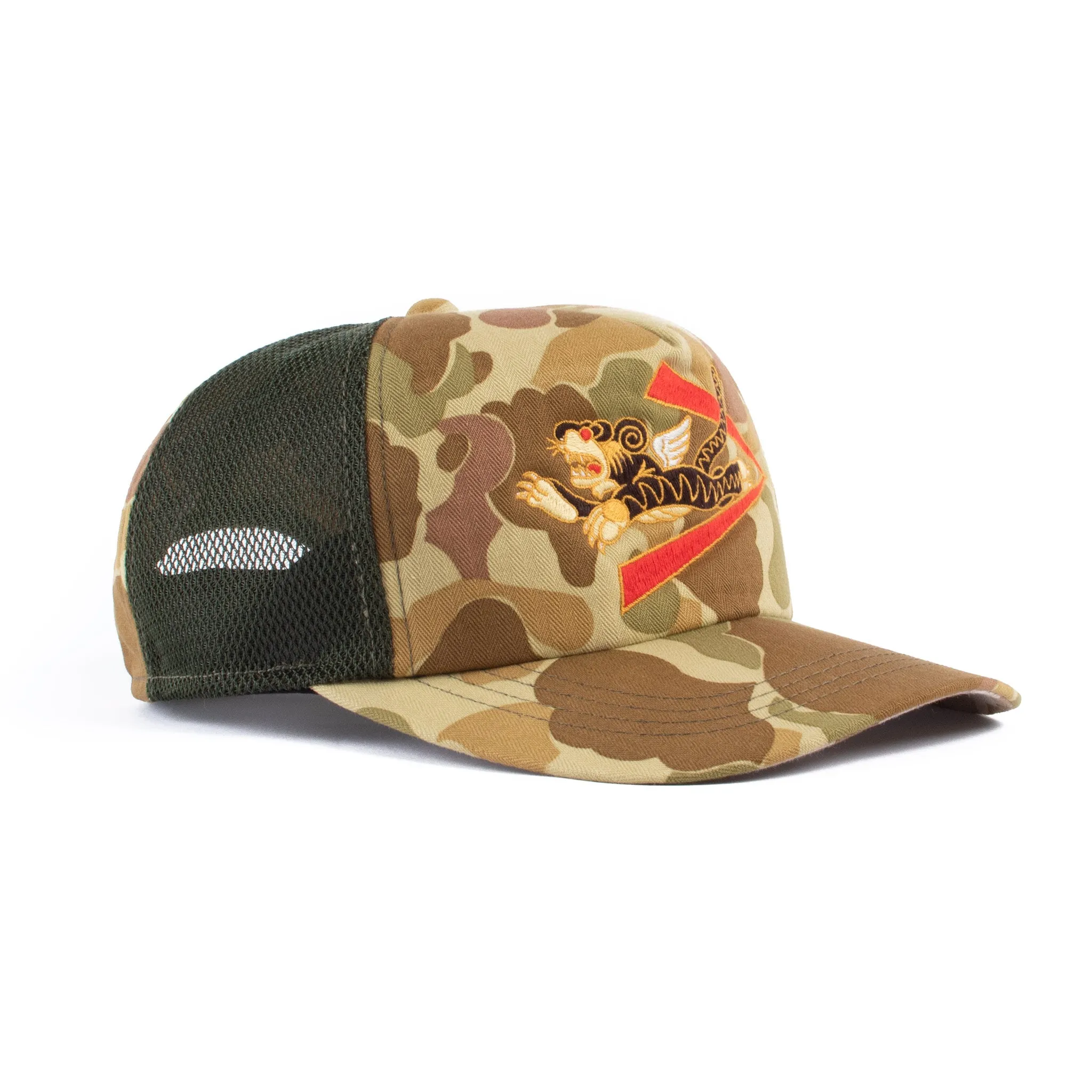 The Real McCoy's MA21006 Flying Tigers Camouflage Mesh Cap Green