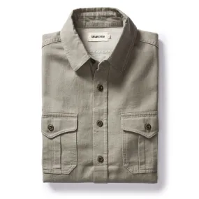 The Saddler Shirt in Smoked Olive Twill