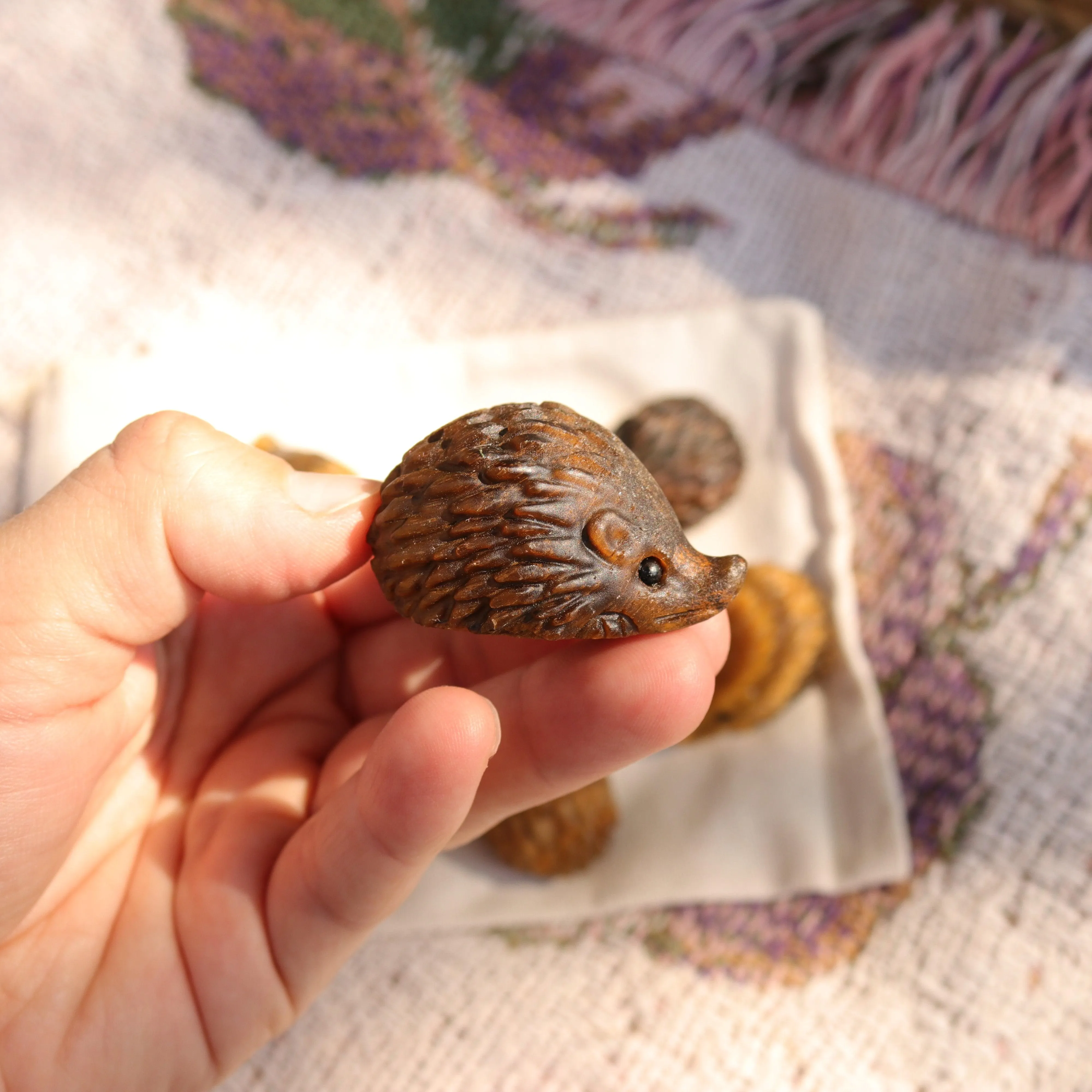 Tigers Eye Hedgehog Carving ~ Cutest Little Critter Carving