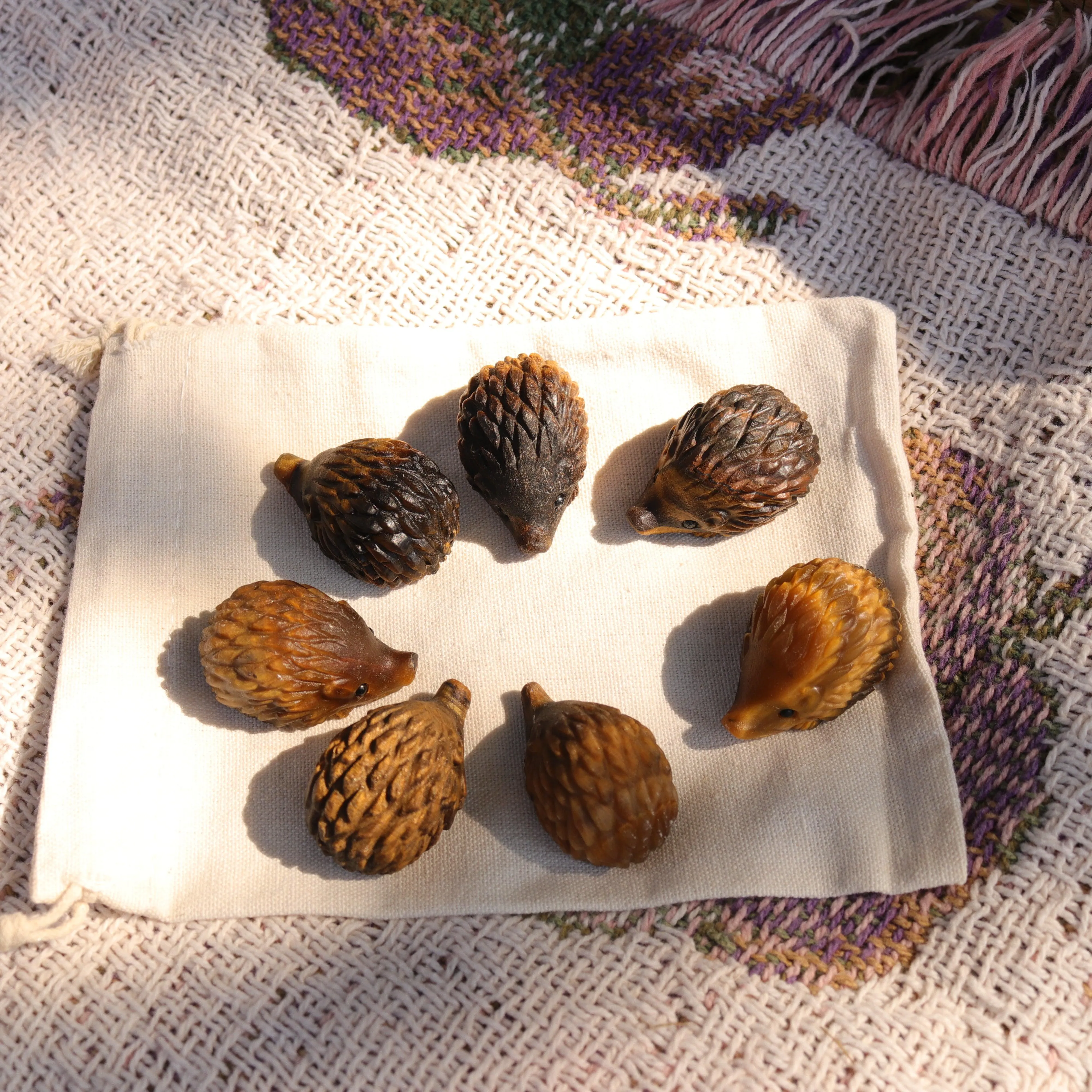 Tigers Eye Hedgehog Carving ~ Cutest Little Critter Carving