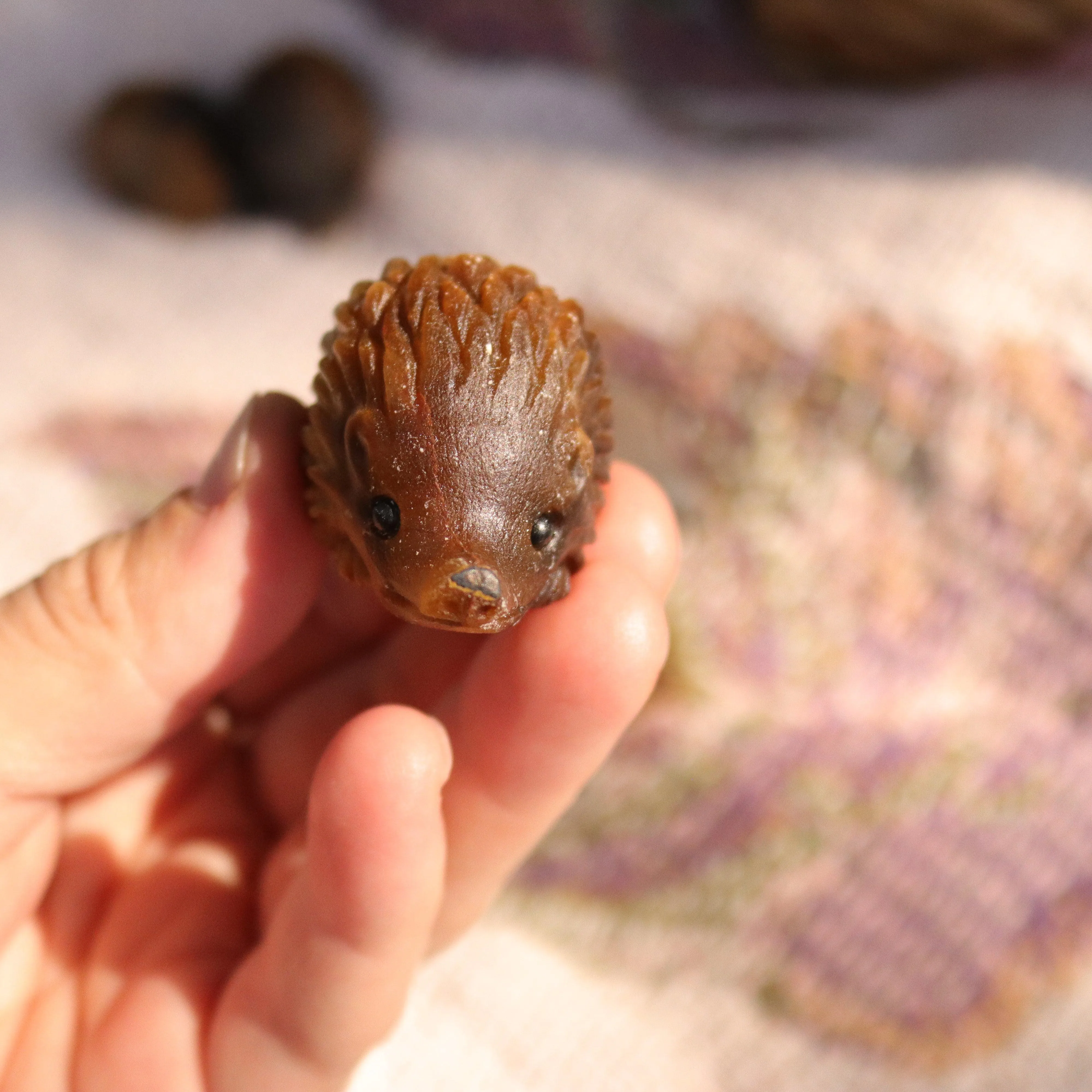 Tigers Eye Hedgehog Carving ~ Cutest Little Critter Carving