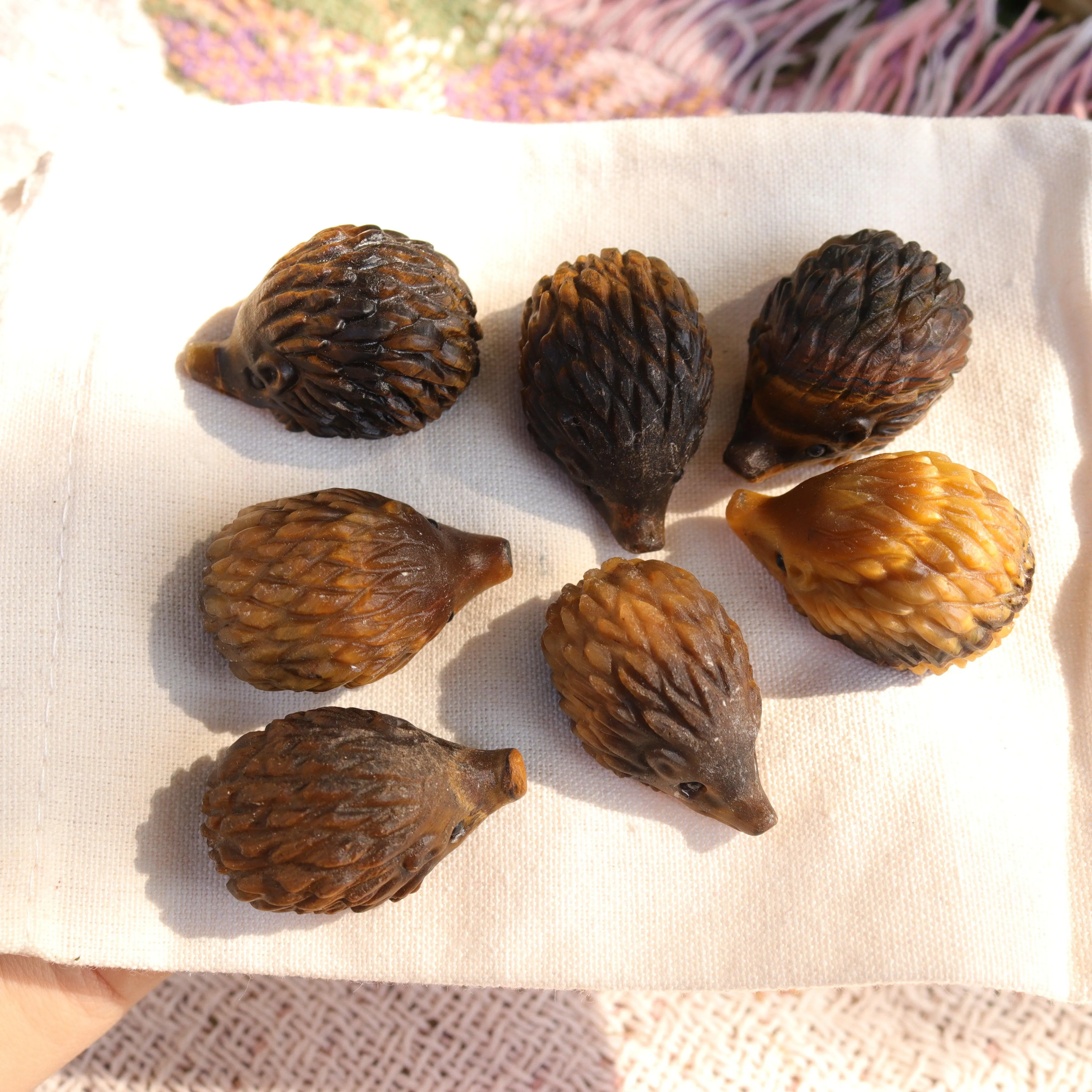 Tigers Eye Hedgehog Carving ~ Cutest Little Critter Carving