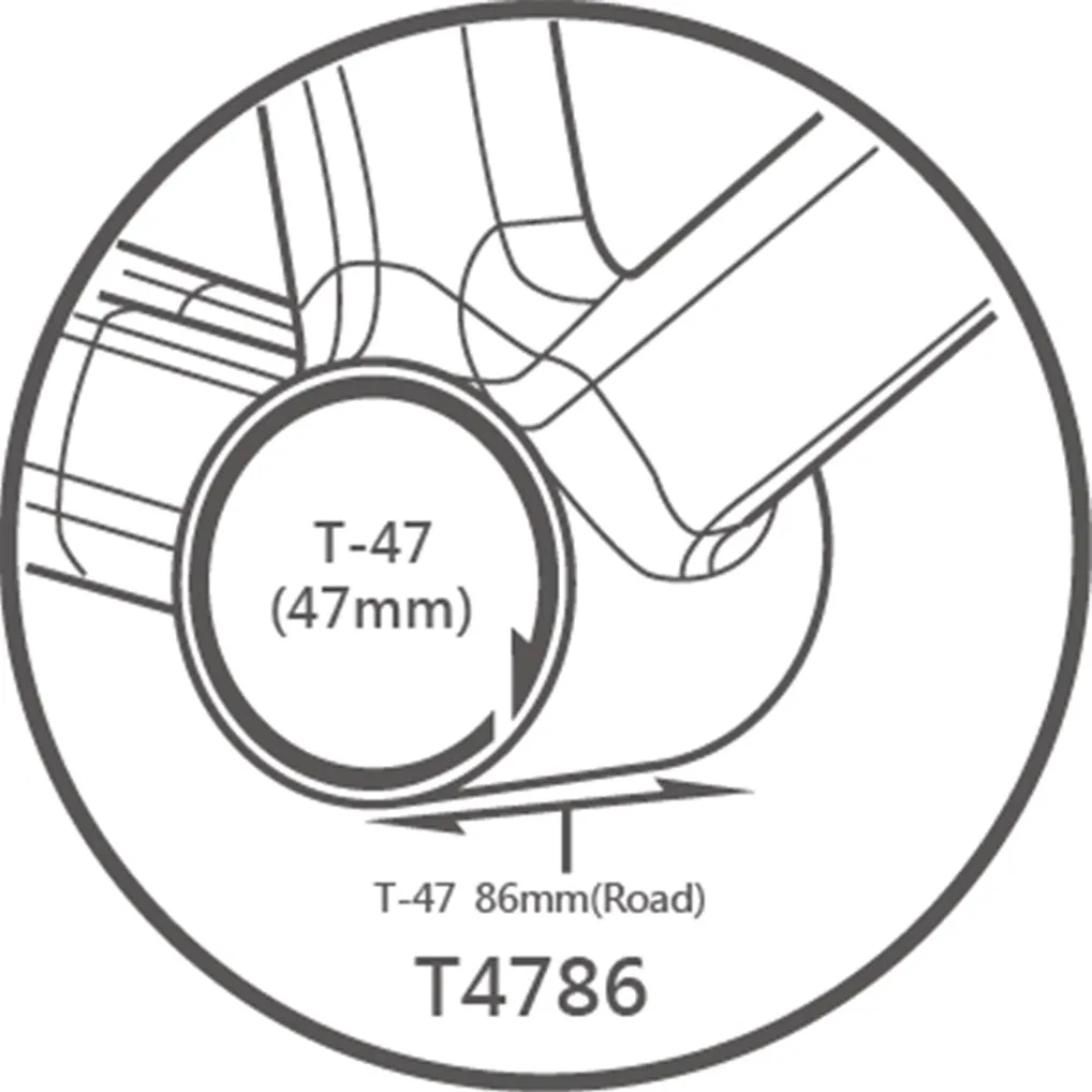 Tripeak T47 3-in-1 Bottom Bracket-NCT Ceramic-Shimano/SRAM/Rotor (86mm)