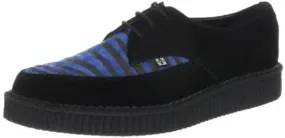 T.U.K BLACK/BLUE ZEBRA POINTED CREEPER