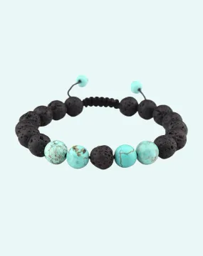 Turquoise Lava Stone/Crystal Aromatherapy Bracelet Diffuser | Adjustable/Jewelry