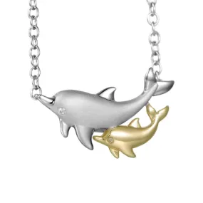 Two-Tone Makuahine Dolphin Necklace