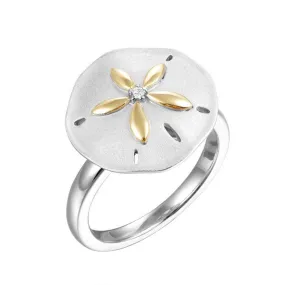 Two-Tone Sunset Sand Dollar Ring