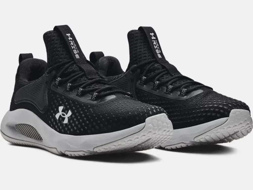 Under Armour Men's UA HOVR Rise 4 Training Shoes - Black/Mod Gray/Halo Gray