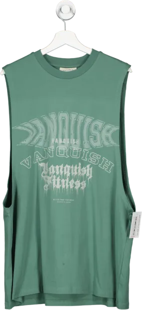 Vanquish Green Oversized Sleeveless T Shirt UK XL