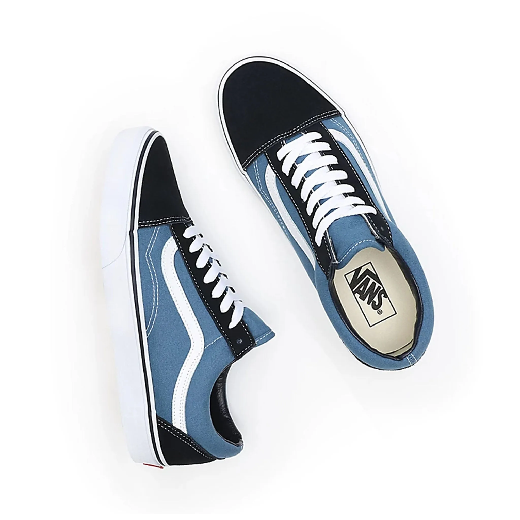 Vans Old Skool Lace-Up Blue Canvas Mens Plimsolls 38G98T7