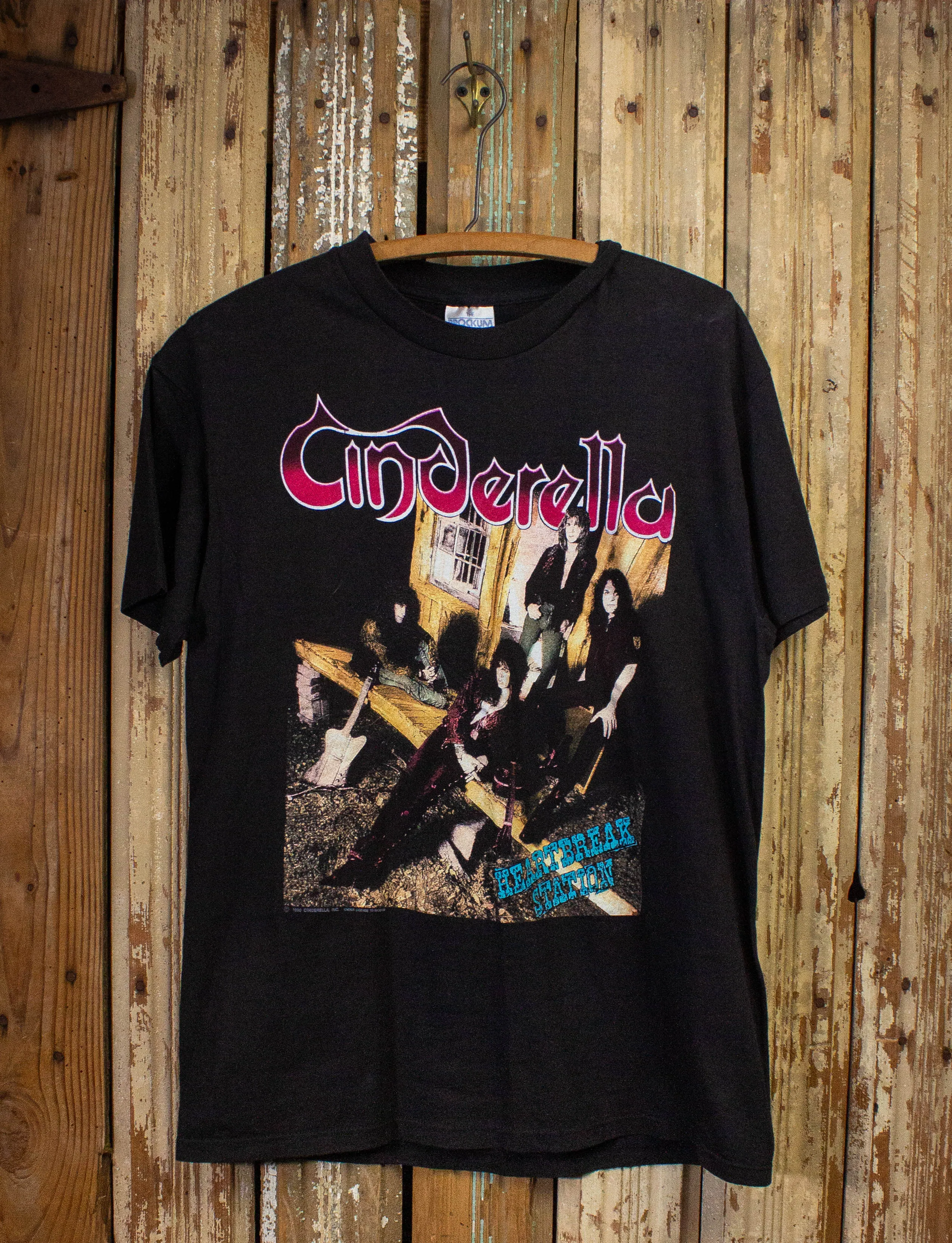 Vintage Cinderella Heartbreak Station Concert T Shirt 1991 Black Medium