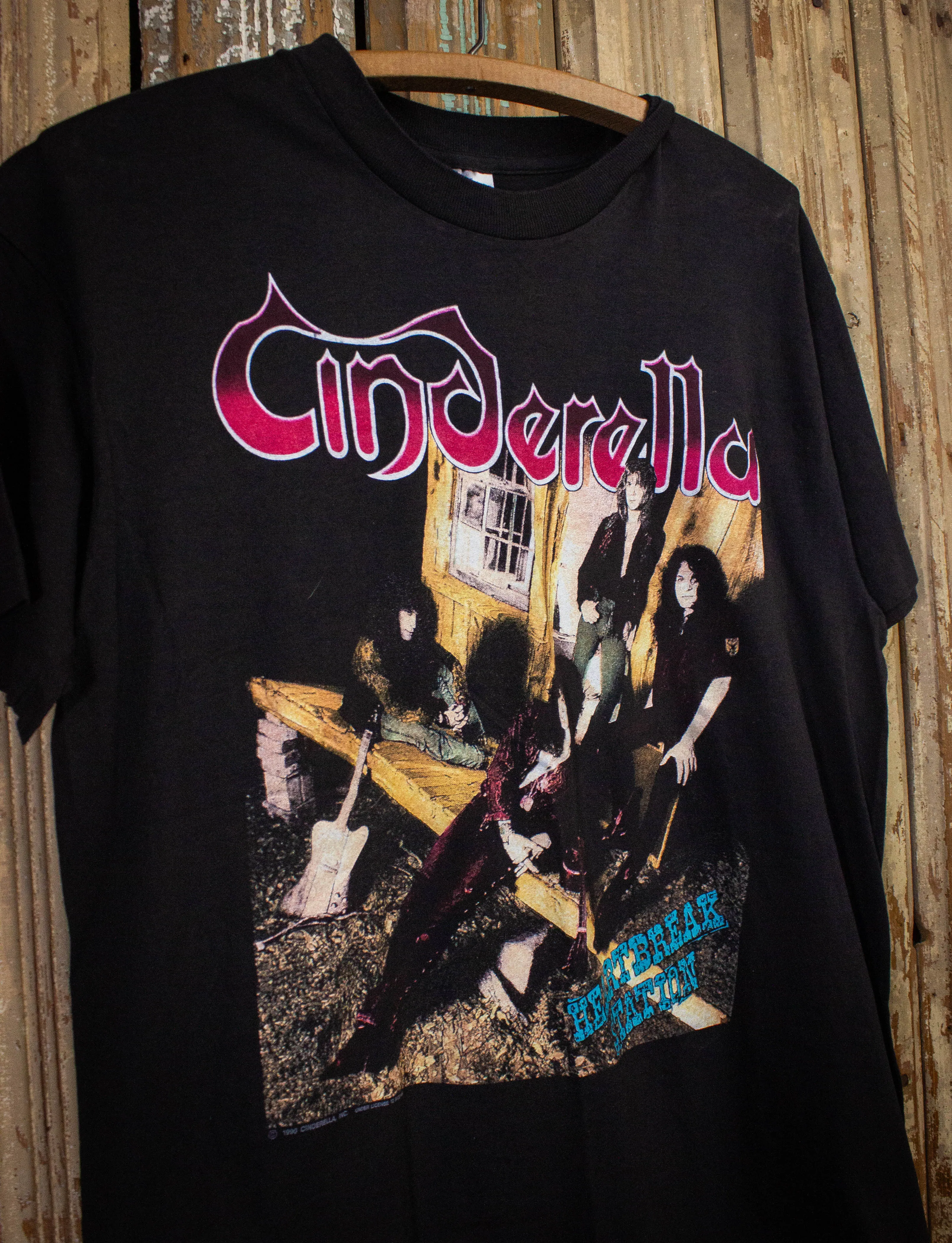 Vintage Cinderella Heartbreak Station Concert T Shirt 1991 Black Medium