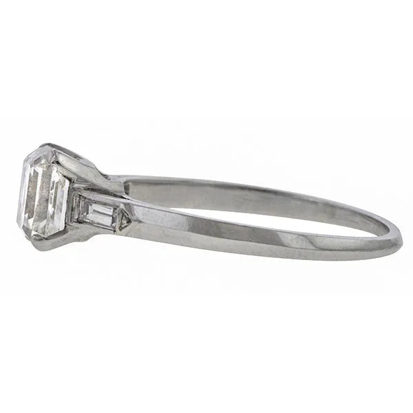 Vintage Engagement Ring, Asscher Cut Diamond 1.51ct.