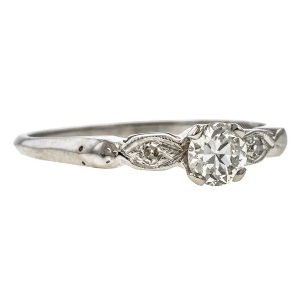 Vintage Engagement Ring, Old European 0.39ct.