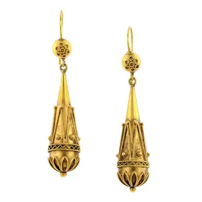 Vintage Etruscan Revival Style Earrings