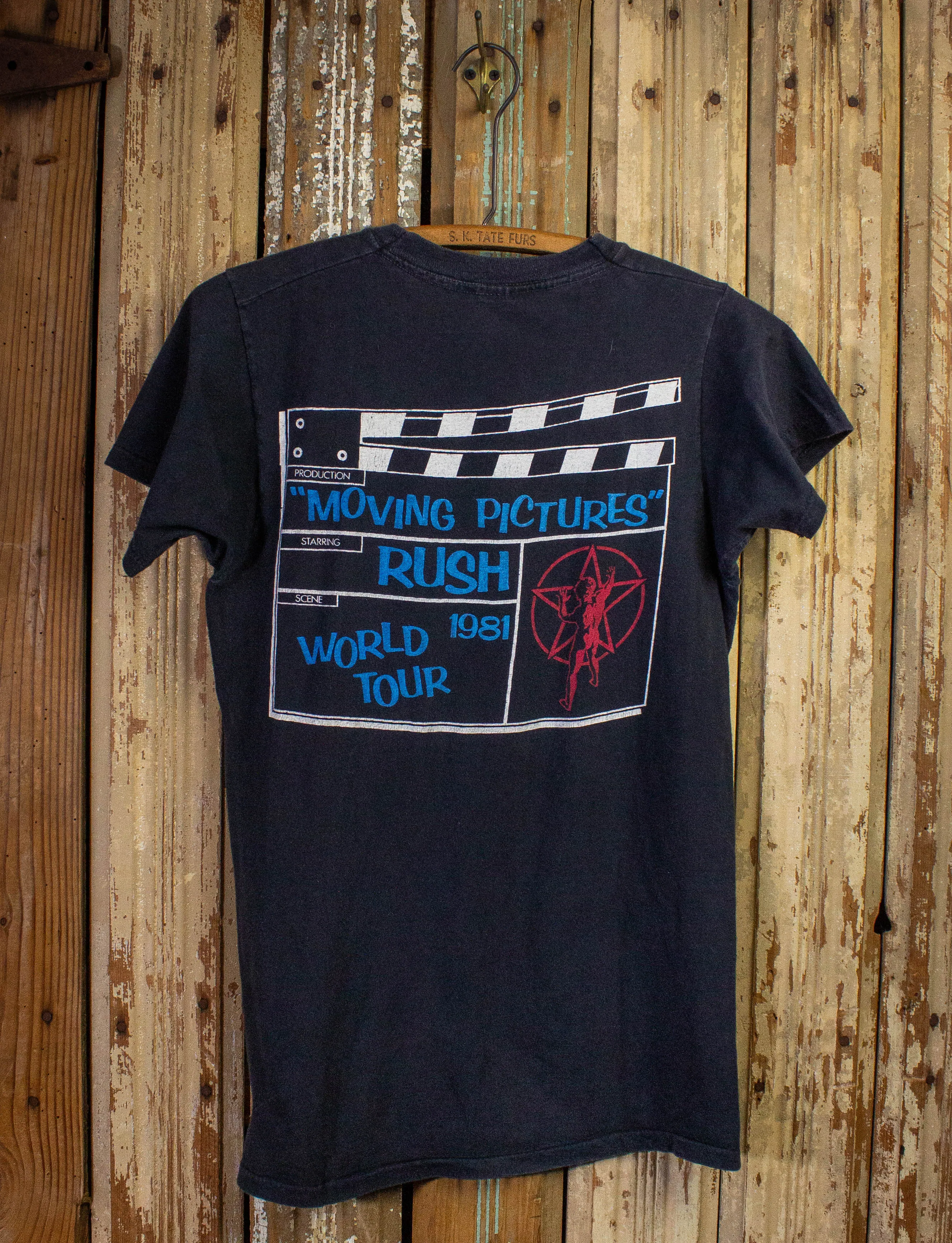 Vintage Rush Moving Pictures Tour Concert T Shirt 1981 Black Small