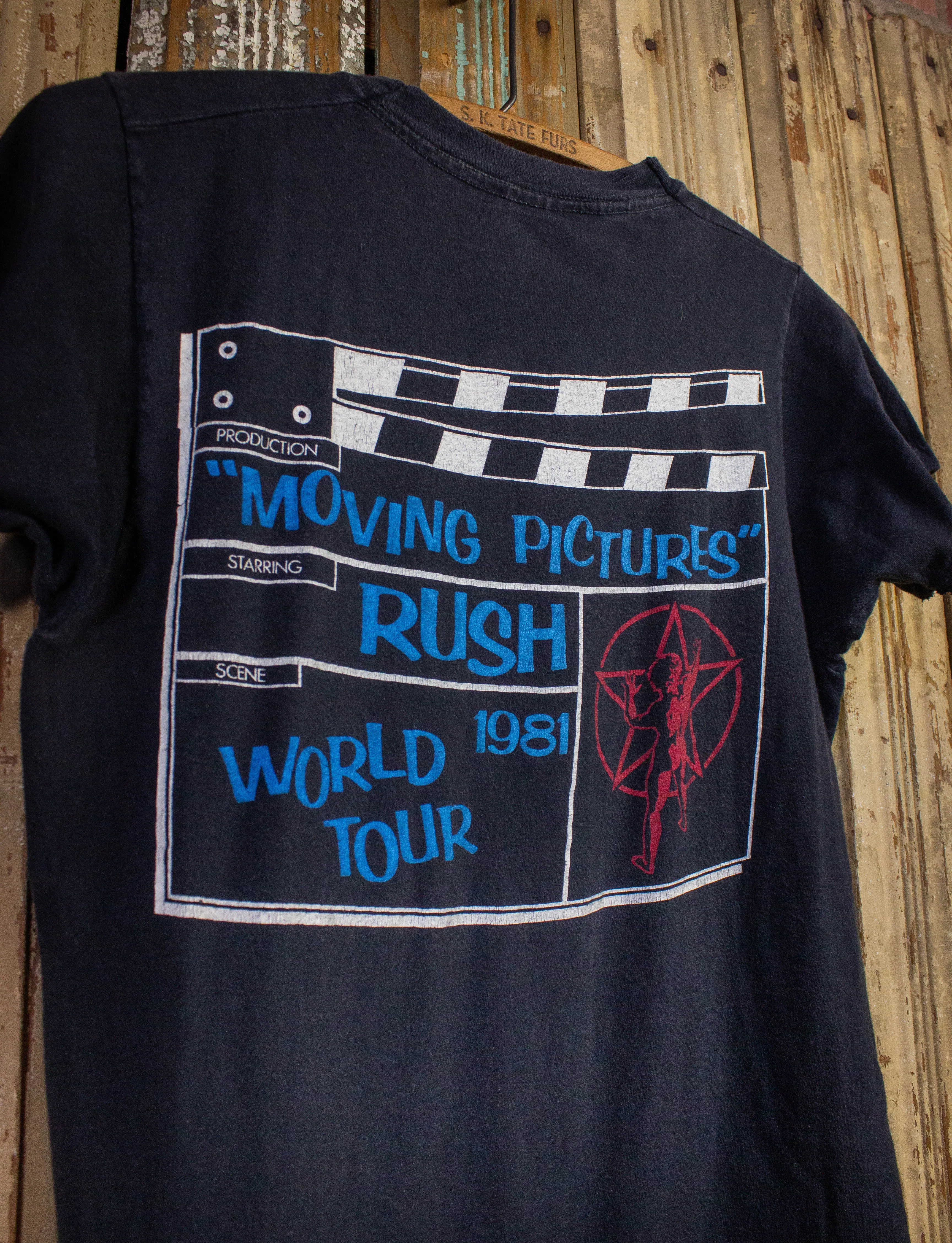 Vintage Rush Moving Pictures Tour Concert T Shirt 1981 Black Small