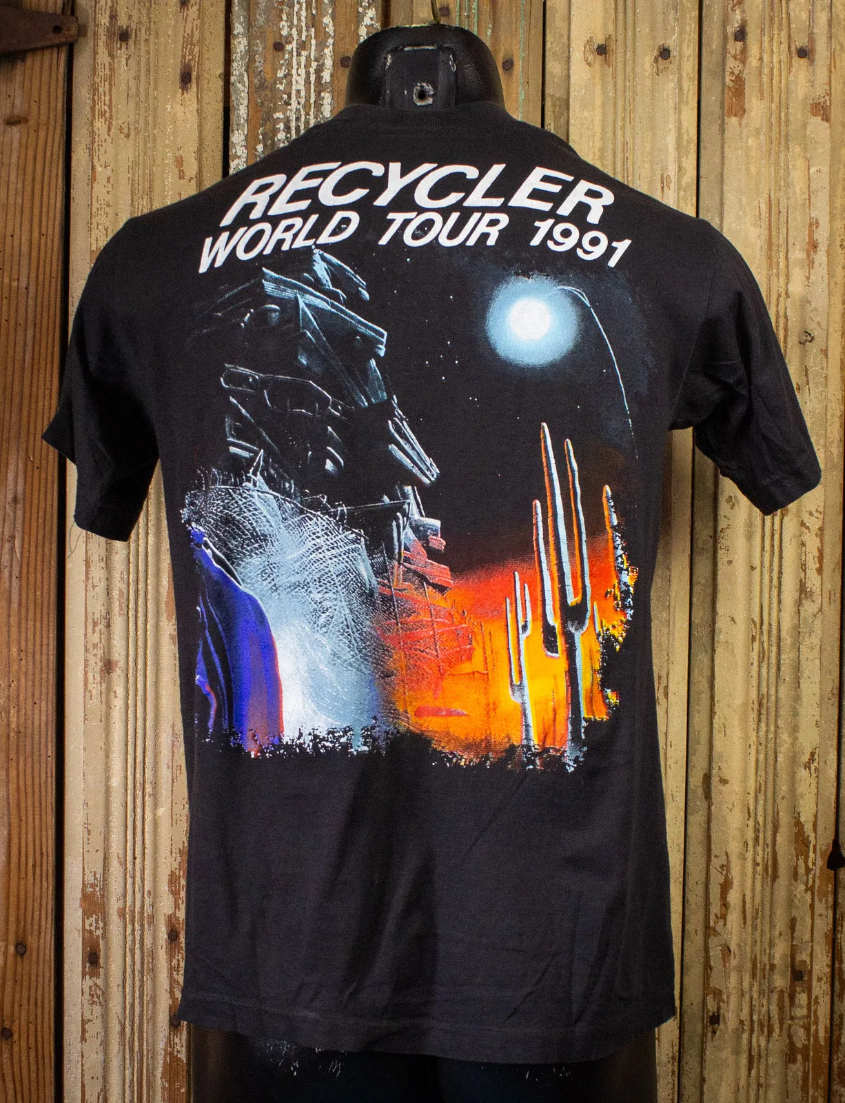 Vintage ZZ Top Recycler World Tour Concert T Shirt 1991 Black Small