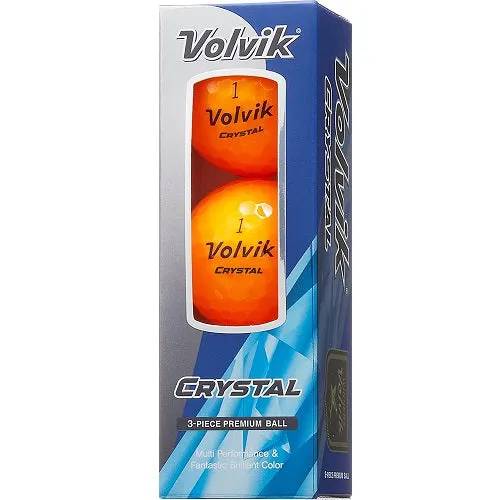 Volvik Crystal 2022 Focus Colored Golf Balls by the Sleeve