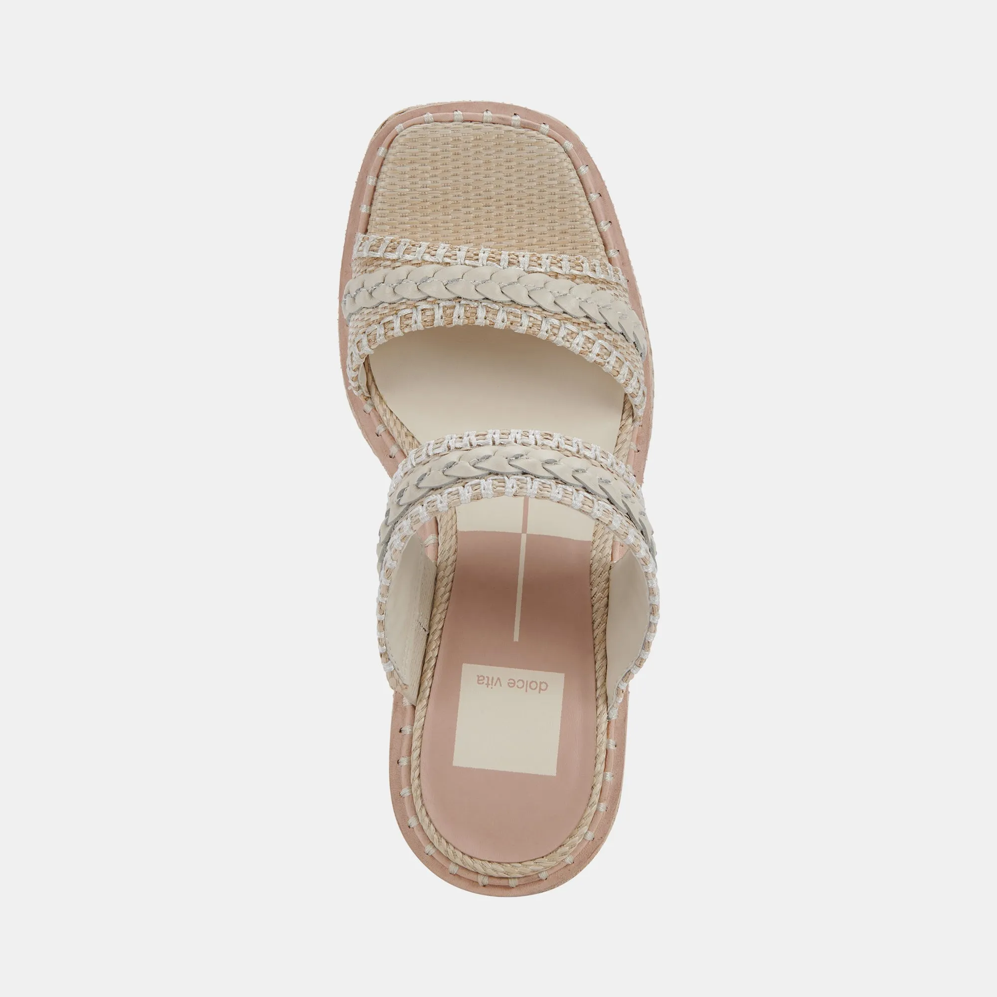 WHIM HEELS OATMEAL RAFFIA - re:vita