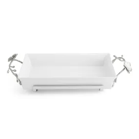 White Orchid Casserole Dish