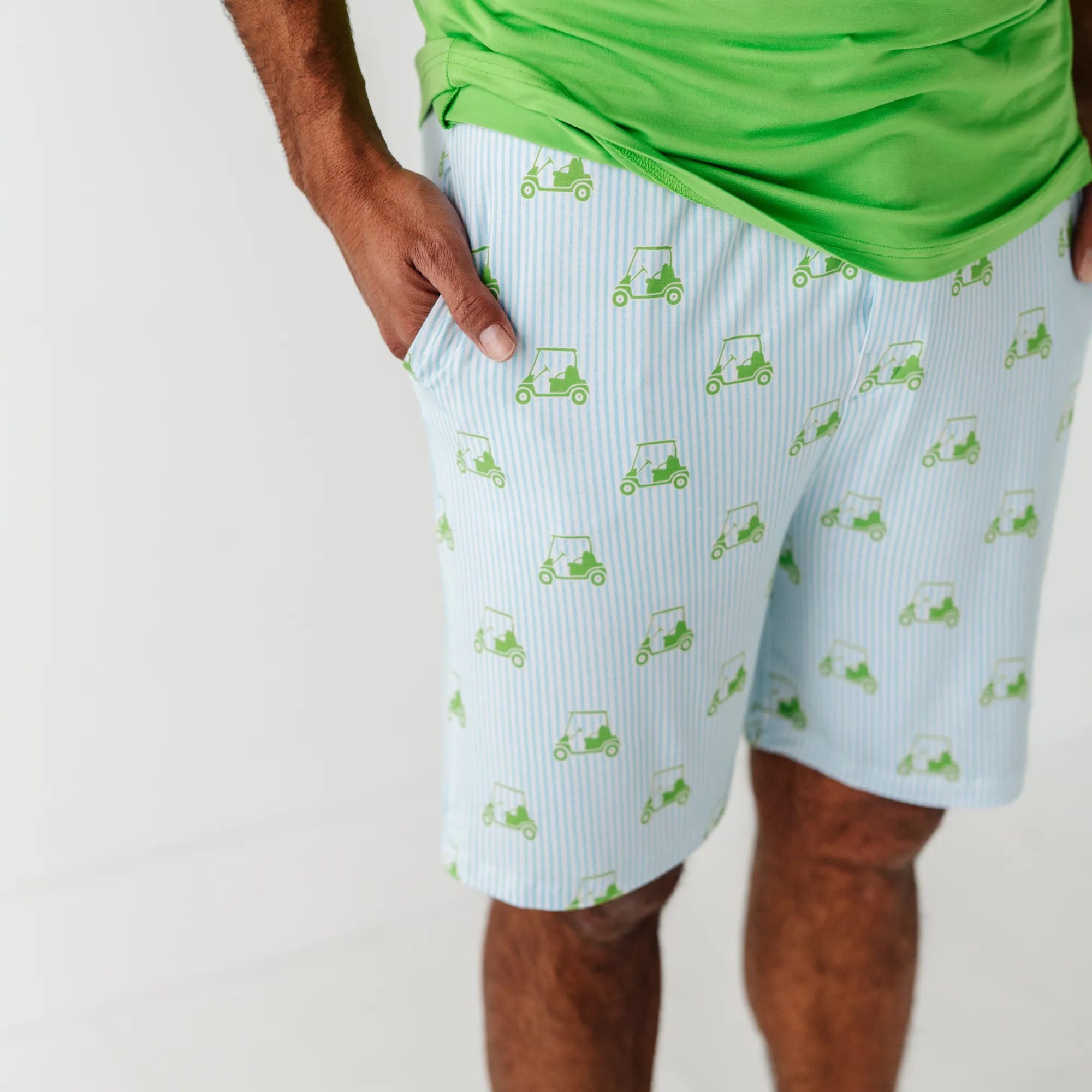 Who's Your Caddy? Blue Golf Mens Lounge Set- Kiki Lulu x Little Mama Shirt Shop