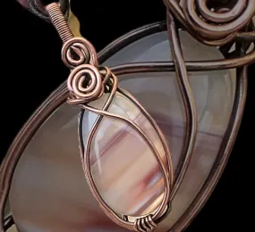 Wire Wrapped Striped Agate