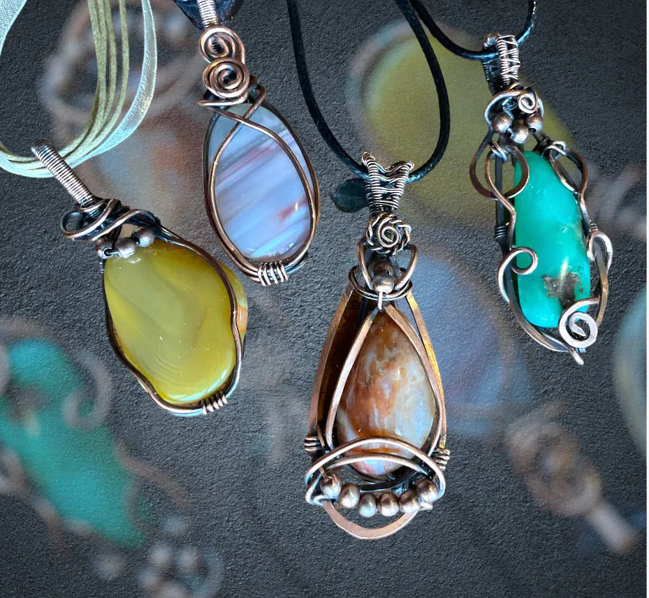 Wire Wrapped Striped Agate