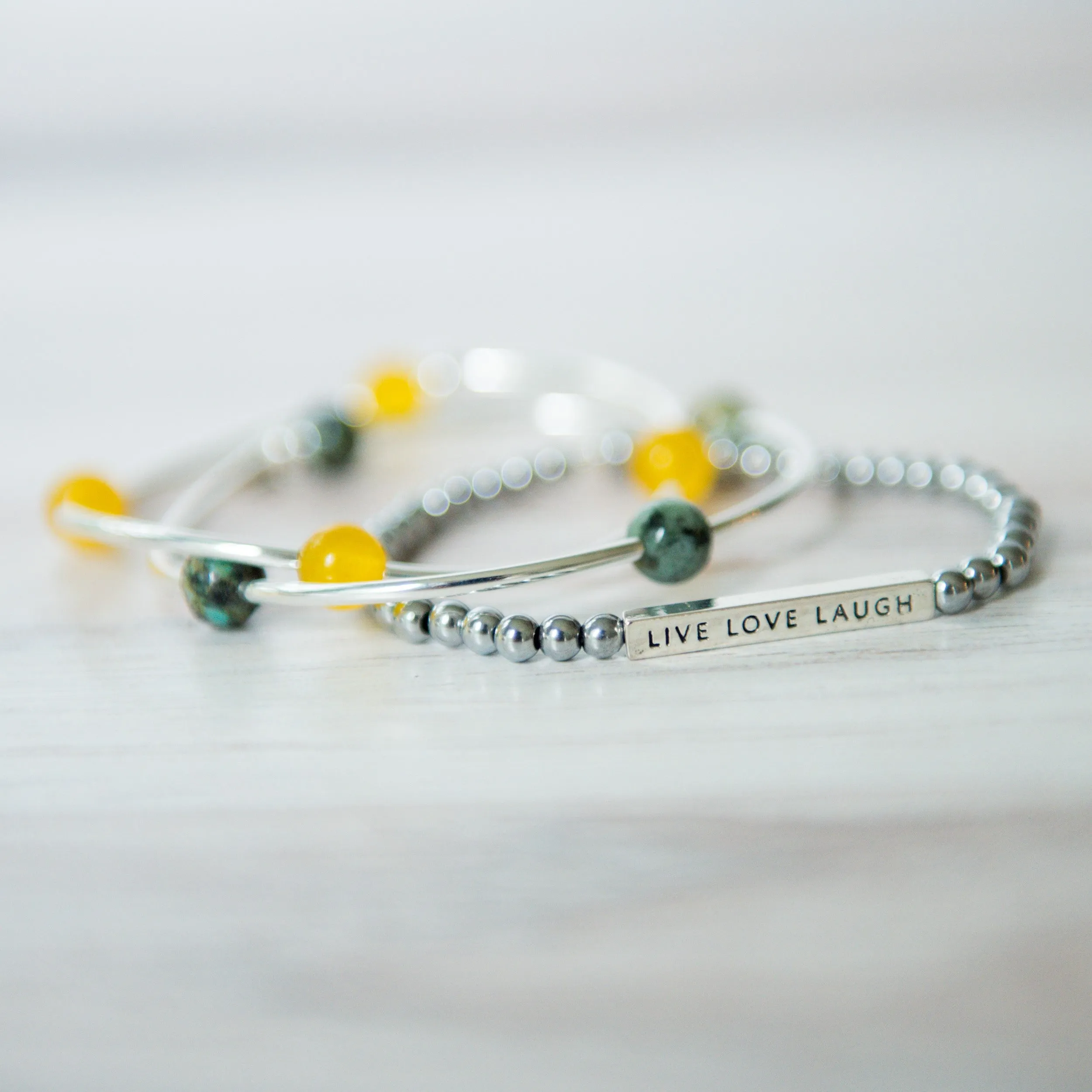 Wishing Stone  - Bracelet - Yellow Jade