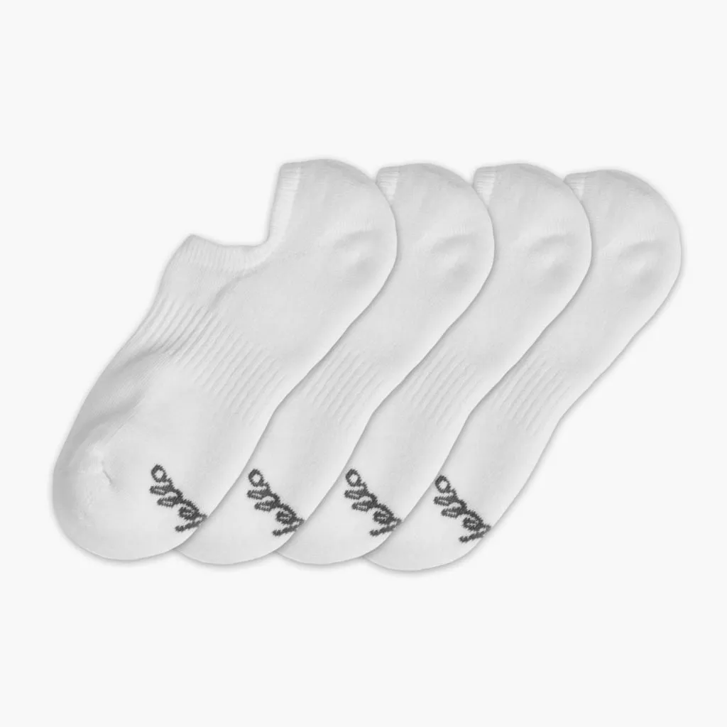 Women's Classic No Show Sock | White 4-Pack