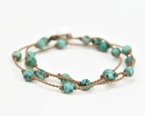 Wrap-1030-African Turquoise Round Petite