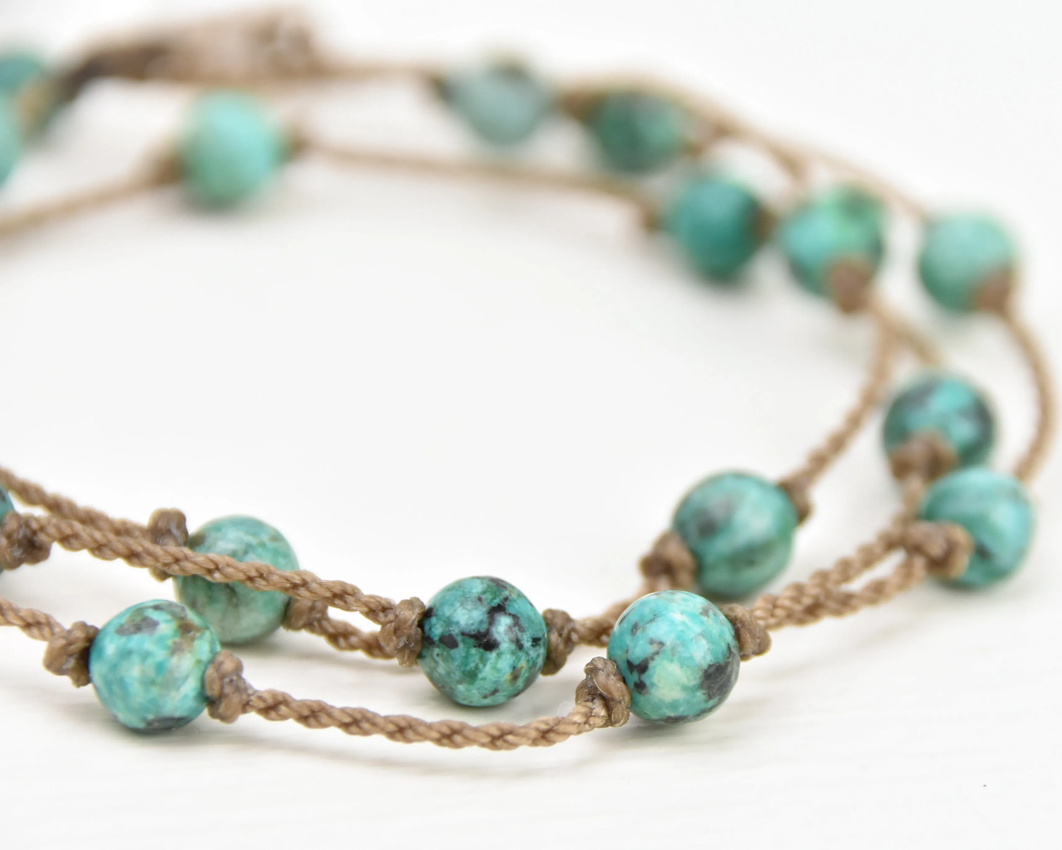 Wrap-1030-African Turquoise Round Petite