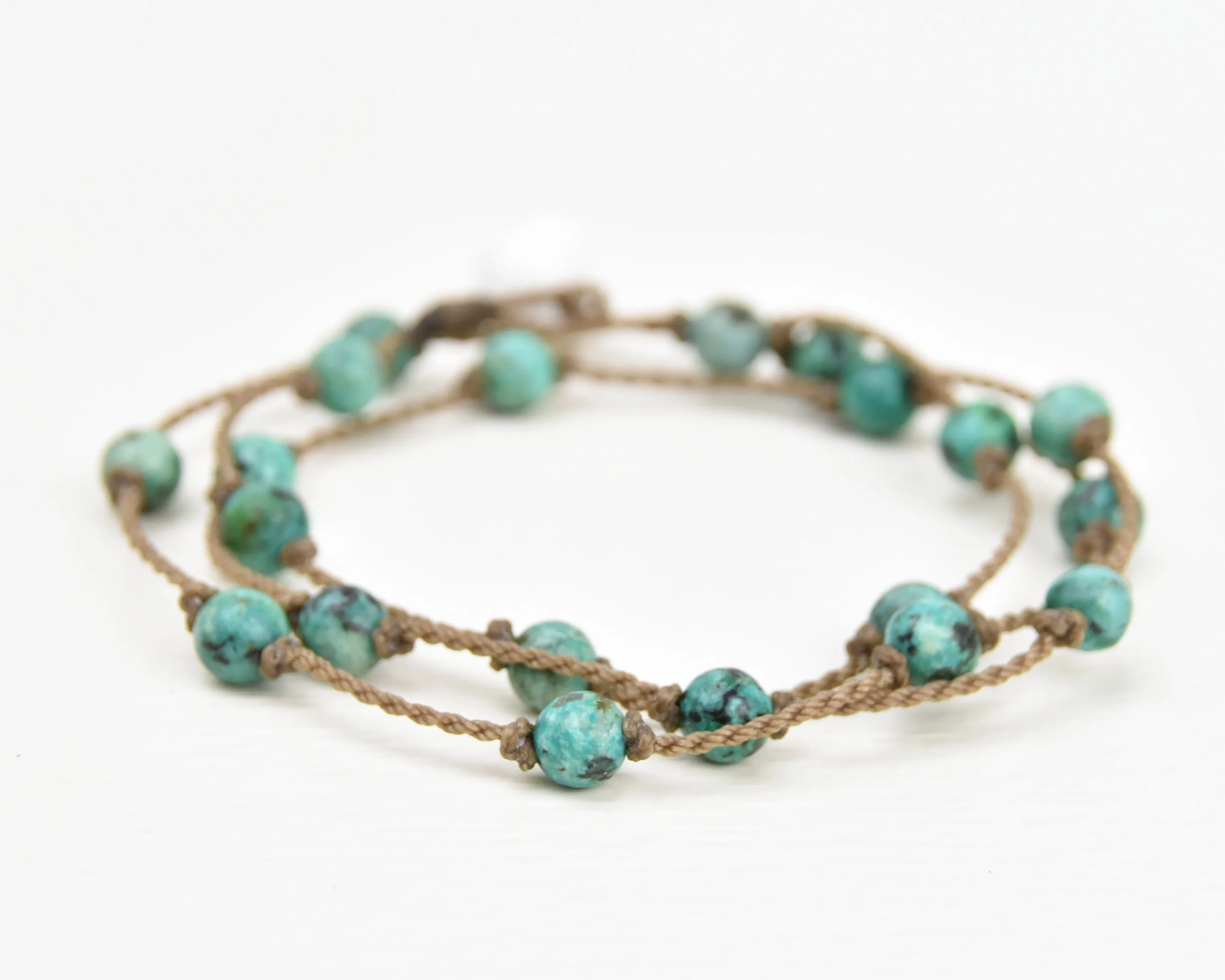 Wrap-1030-African Turquoise Round Petite