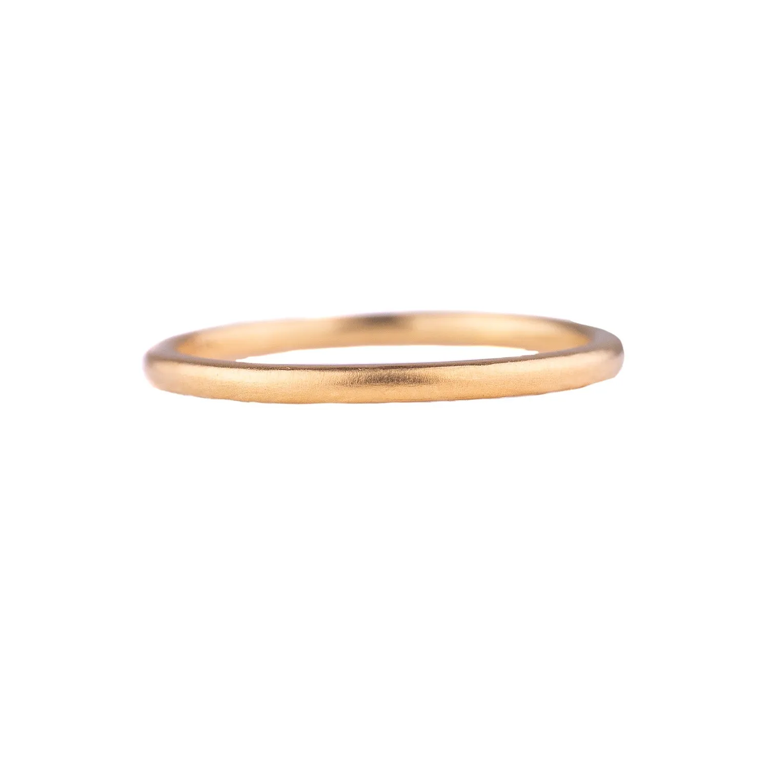 Yellow Gold Brushed Simple Band by Sarah Swell