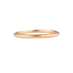 Yellow Gold Brushed Simple Band by Sarah Swell